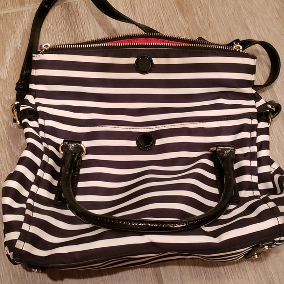 Kate Spade Black & White Stripe Crossbody - Picture 5 of 6